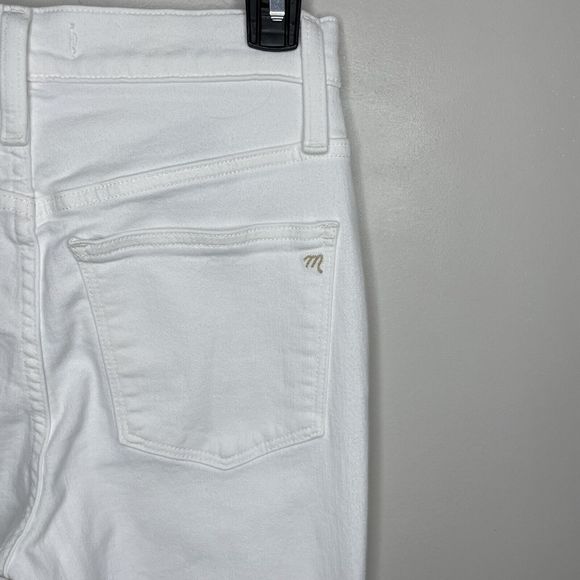 MADEWELL Womens 10" High-Rise Skinny Jeans EUC Sz 26 Pure White Stretch AJ233 - Picture 7 of 10